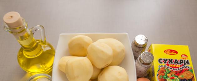 Пошаговый рецепт с фото. Запеченный картофель в сухарях в духовке Картофель в панировочных сухарях на сковороде