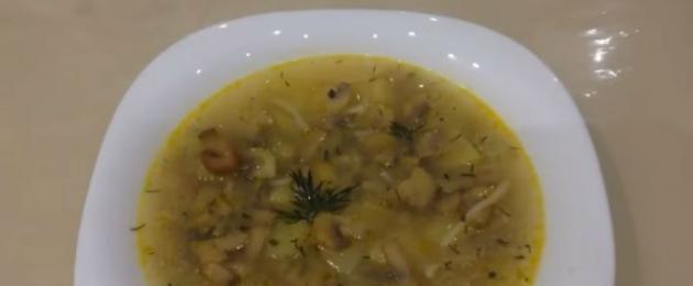 Как готовить грибной суп с шампиньонами. Необычный грибной суп с перловкой